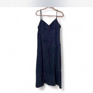 American Eagle navy denim maxi dress